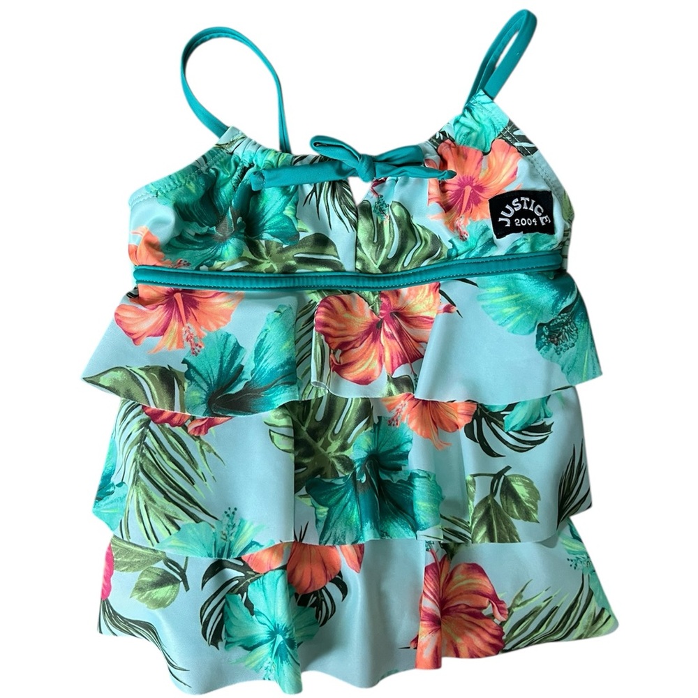 ✨5/$25 Justice Teal Summer Top, Size XS 5/6